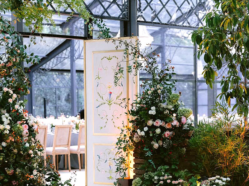 greenhouse wedding venue, Greenhouse Wedding in a Steel & Glass Structure, greenhouse for special event